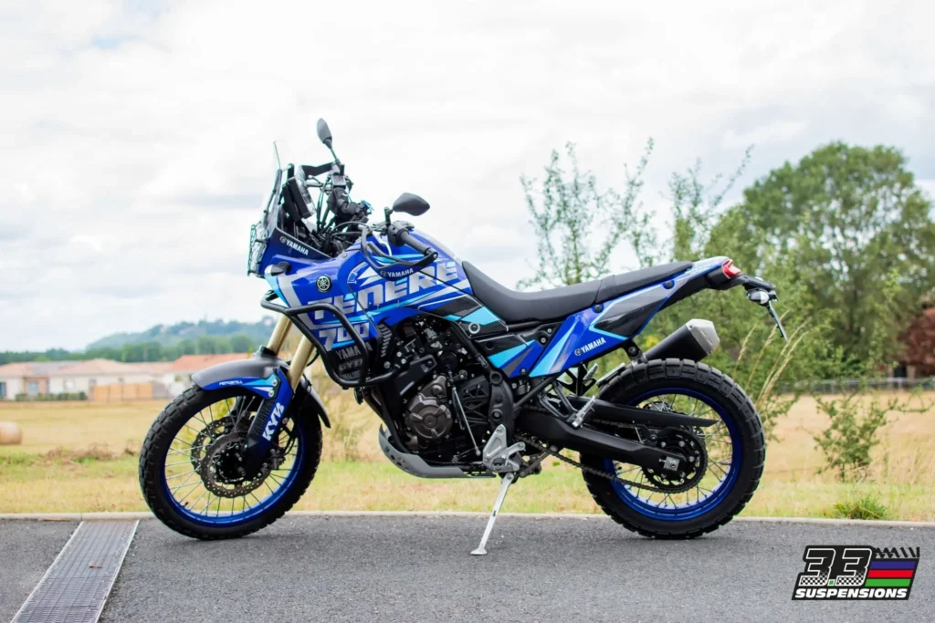 Photos amenant sur la publications Facebook comportant une moto Tenere préparé par Fabrice.